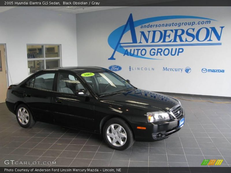 Black Obsidian / Gray 2005 Hyundai Elantra GLS Sedan