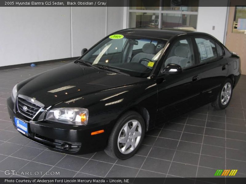 Black Obsidian / Gray 2005 Hyundai Elantra GLS Sedan