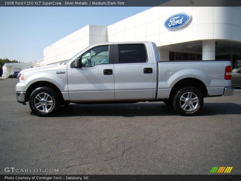 Silver Metallic / Medium/Dark Flint 2008 Ford F150 XLT SuperCrew