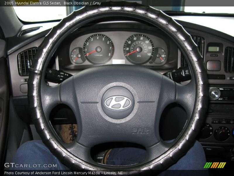 Black Obsidian / Gray 2005 Hyundai Elantra GLS Sedan