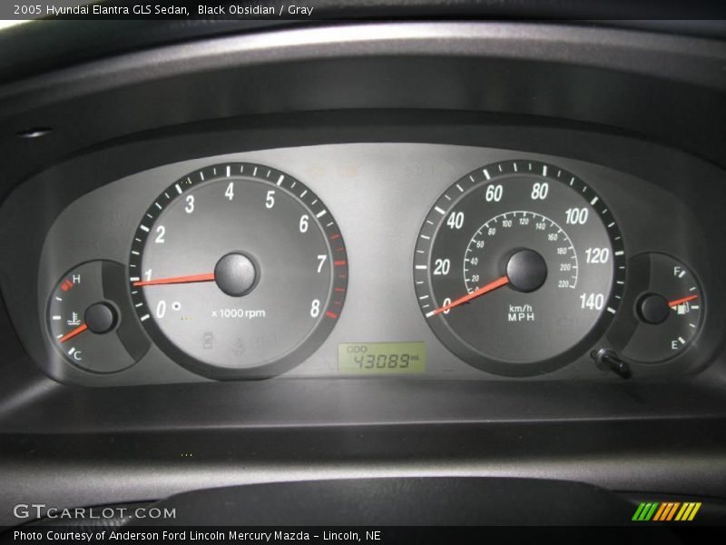 Black Obsidian / Gray 2005 Hyundai Elantra GLS Sedan