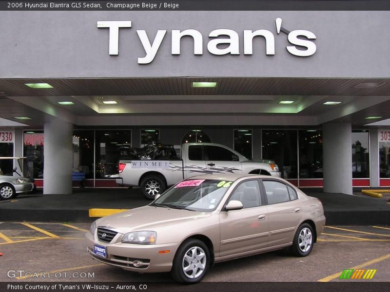 Champagne Beige / Beige 2006 Hyundai Elantra GLS Sedan