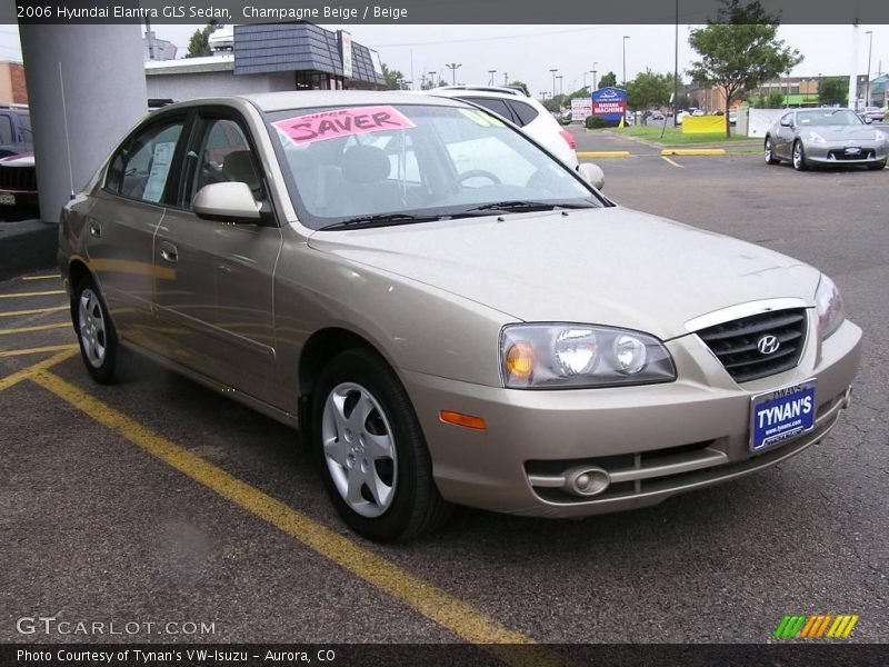 Champagne Beige / Beige 2006 Hyundai Elantra GLS Sedan