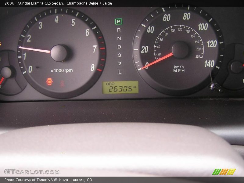 Champagne Beige / Beige 2006 Hyundai Elantra GLS Sedan