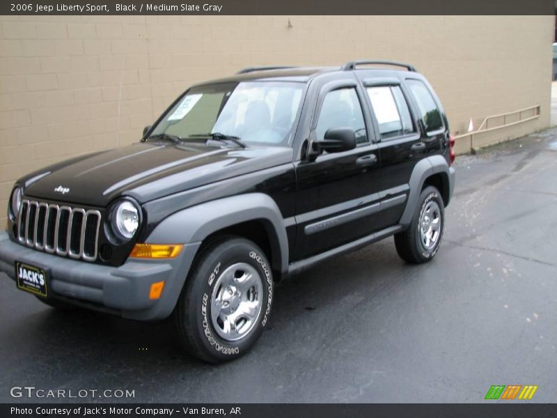 Black / Medium Slate Gray 2006 Jeep Liberty Sport