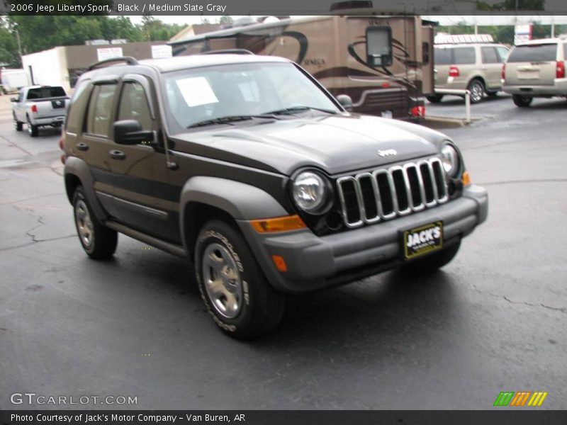Black / Medium Slate Gray 2006 Jeep Liberty Sport