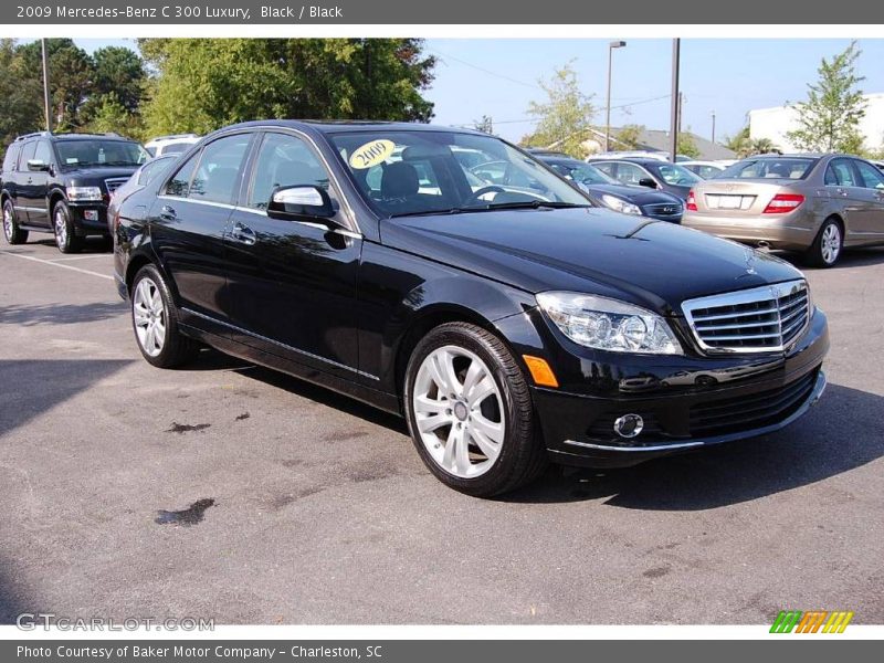 Black / Black 2009 Mercedes-Benz C 300 Luxury