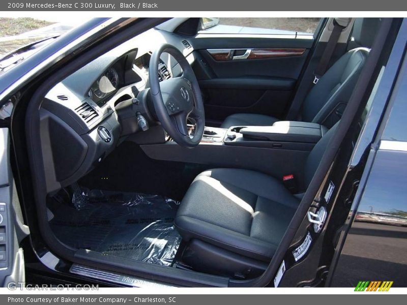 Black / Black 2009 Mercedes-Benz C 300 Luxury