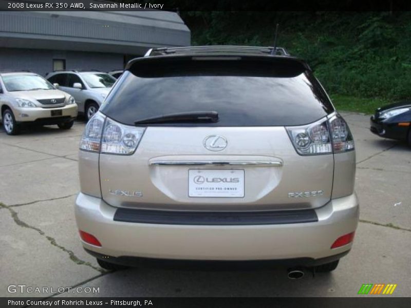 Savannah Metallic / Ivory 2008 Lexus RX 350 AWD