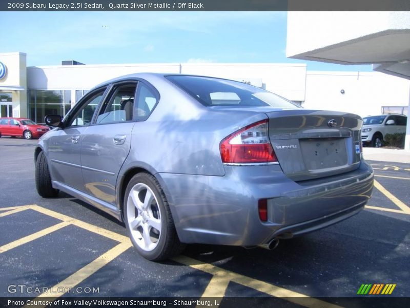 Quartz Silver Metallic / Off Black 2009 Subaru Legacy 2.5i Sedan