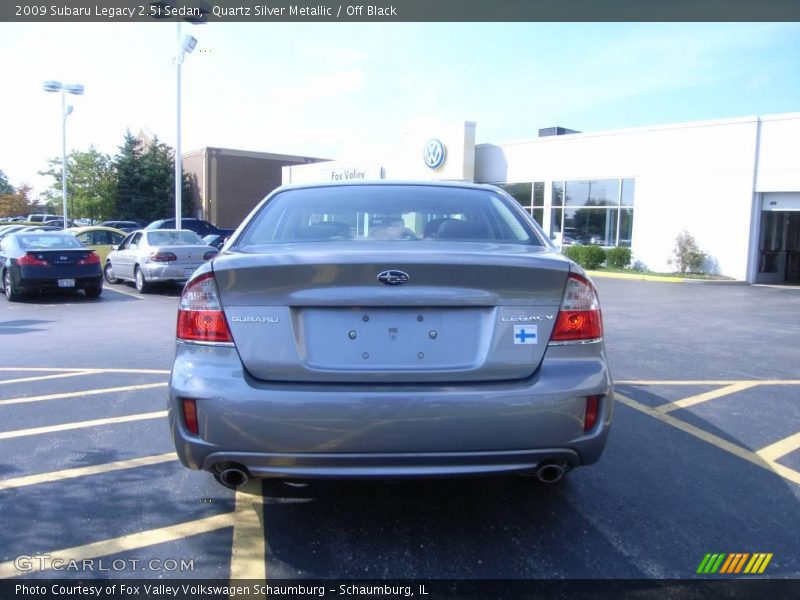 Quartz Silver Metallic / Off Black 2009 Subaru Legacy 2.5i Sedan