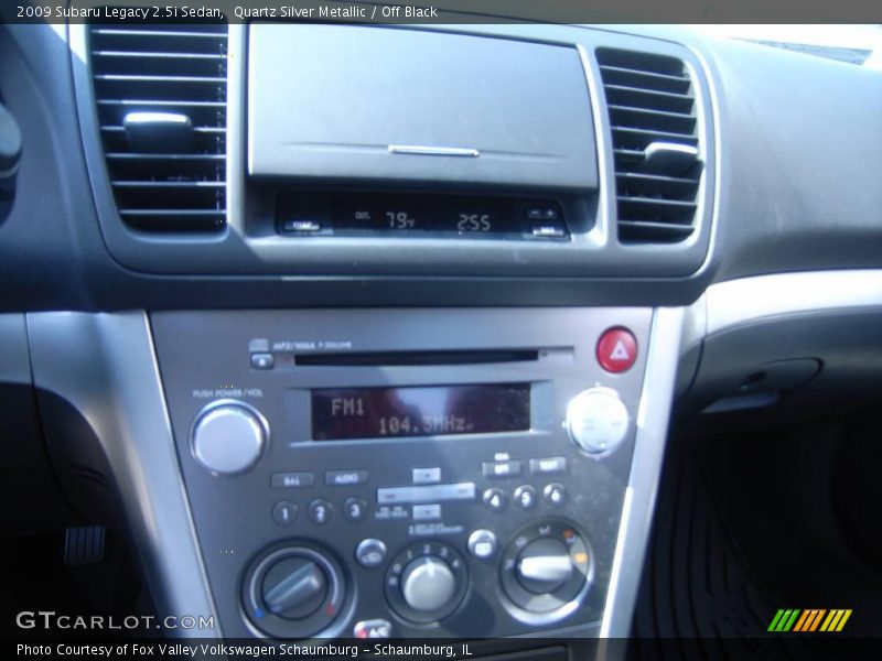 Quartz Silver Metallic / Off Black 2009 Subaru Legacy 2.5i Sedan