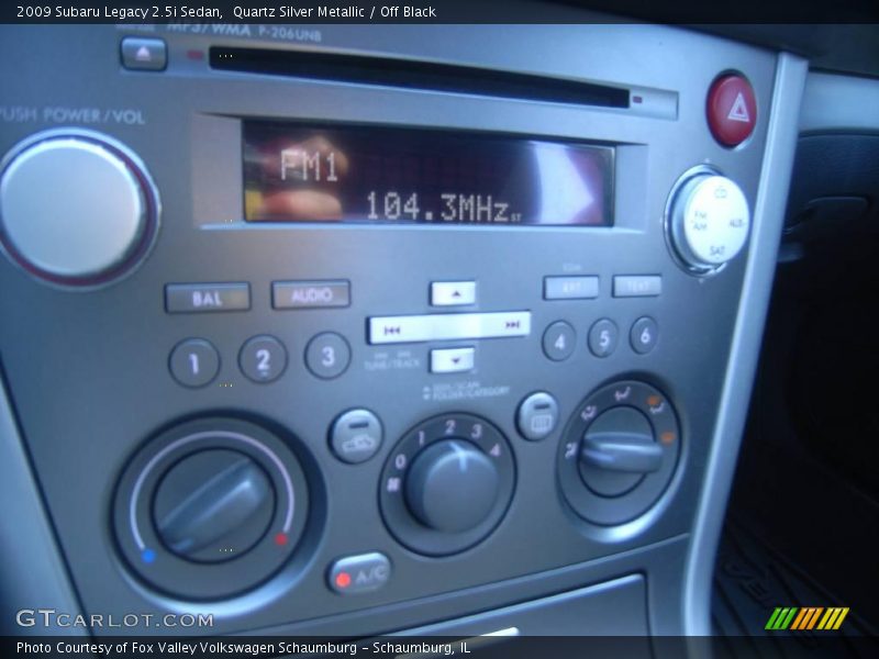 Quartz Silver Metallic / Off Black 2009 Subaru Legacy 2.5i Sedan
