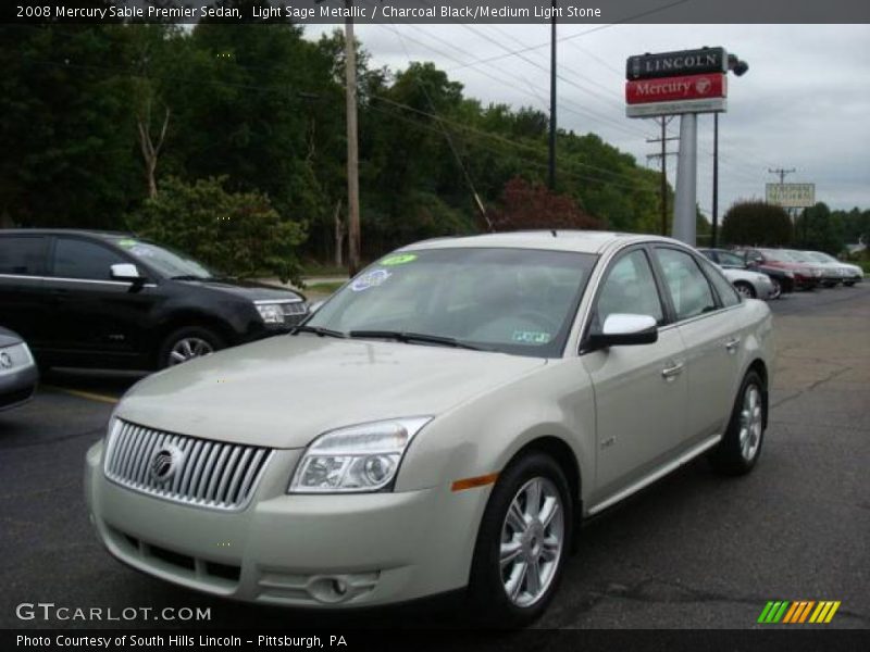 Light Sage Metallic / Charcoal Black/Medium Light Stone 2008 Mercury Sable Premier Sedan
