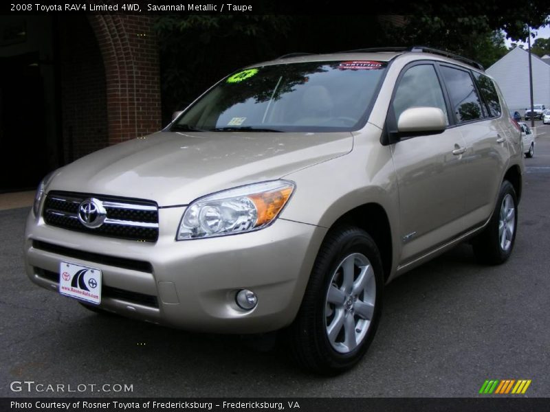 Savannah Metallic / Taupe 2008 Toyota RAV4 Limited 4WD