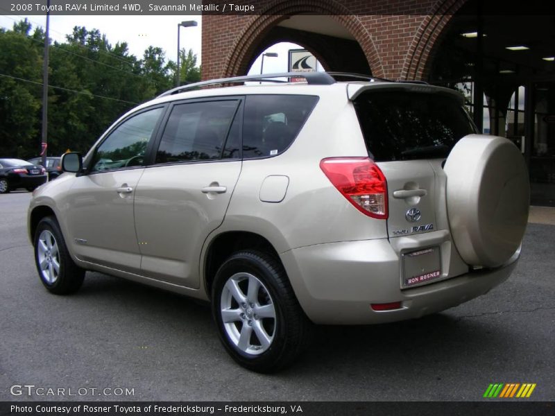 Savannah Metallic / Taupe 2008 Toyota RAV4 Limited 4WD