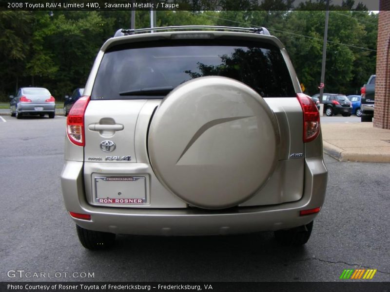 Savannah Metallic / Taupe 2008 Toyota RAV4 Limited 4WD