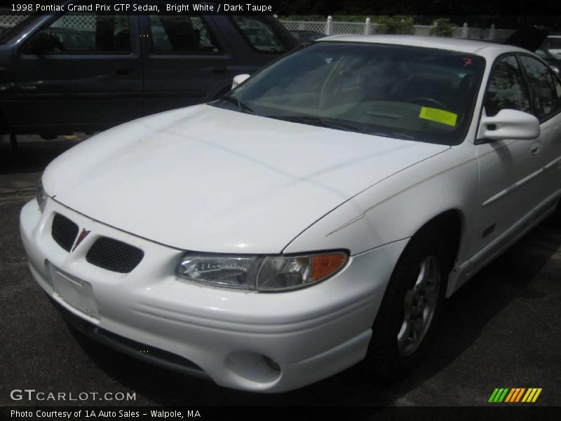 Bright White / Dark Taupe 1998 Pontiac Grand Prix GTP Sedan