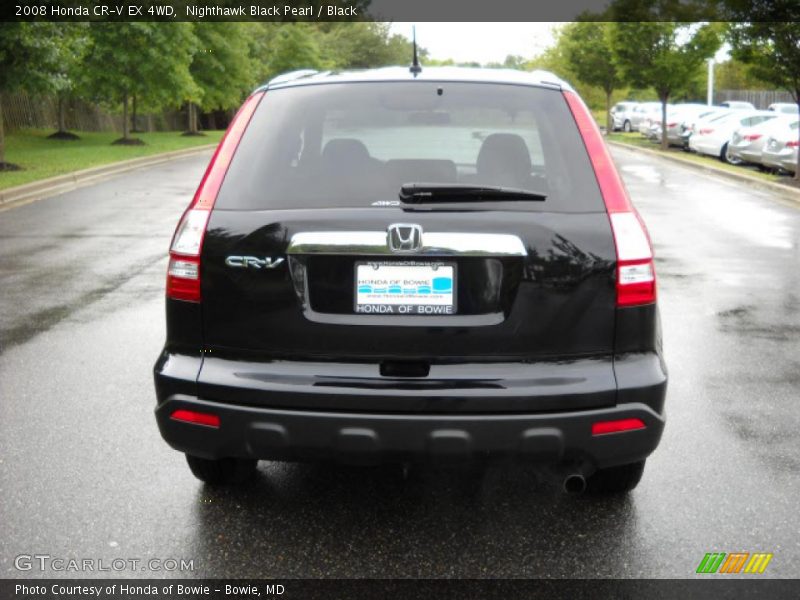 Nighthawk Black Pearl / Black 2008 Honda CR-V EX 4WD