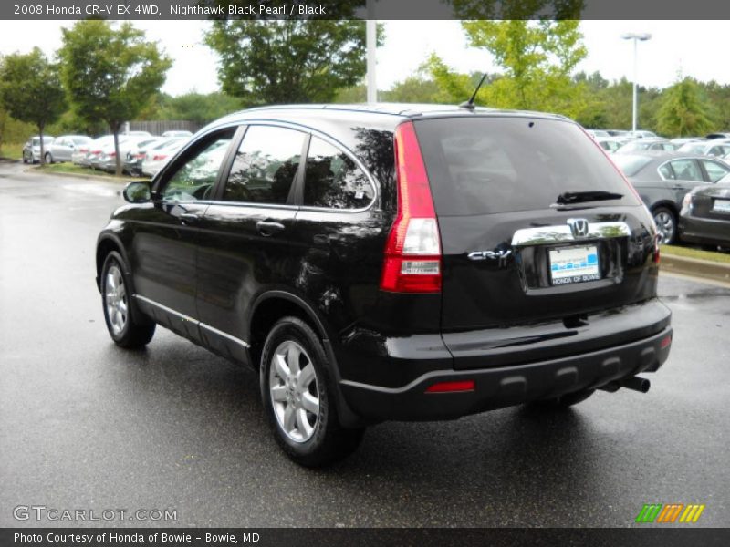 Nighthawk Black Pearl / Black 2008 Honda CR-V EX 4WD
