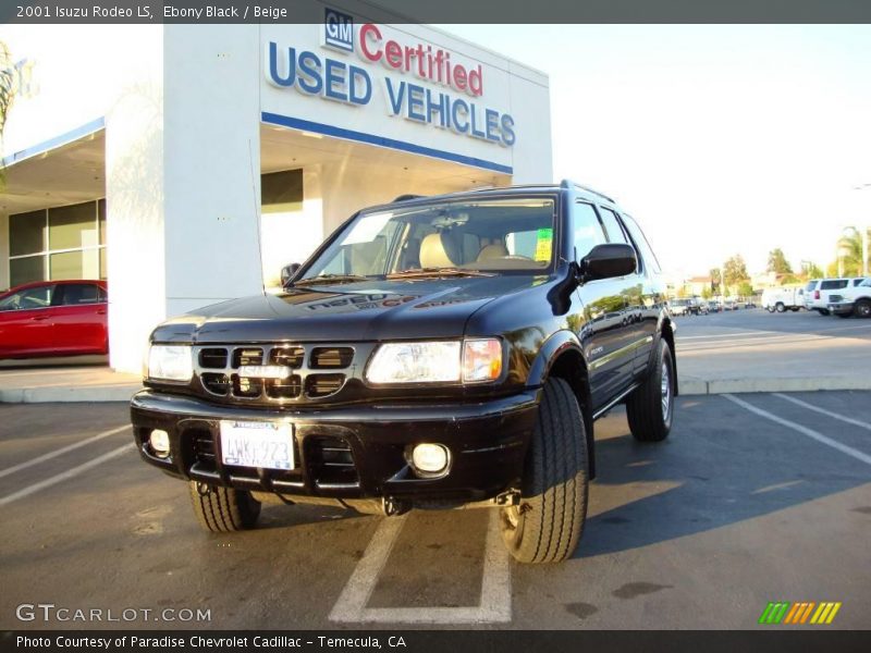 Ebony Black / Beige 2001 Isuzu Rodeo LS