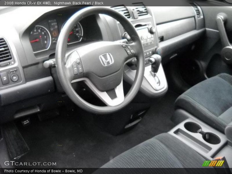 Nighthawk Black Pearl / Black 2008 Honda CR-V EX 4WD