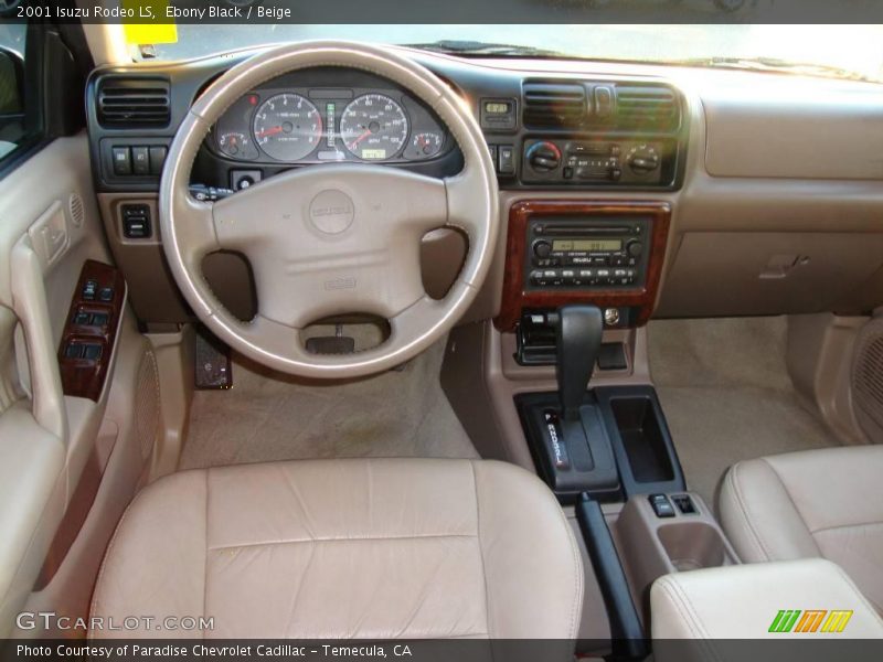 Ebony Black / Beige 2001 Isuzu Rodeo LS