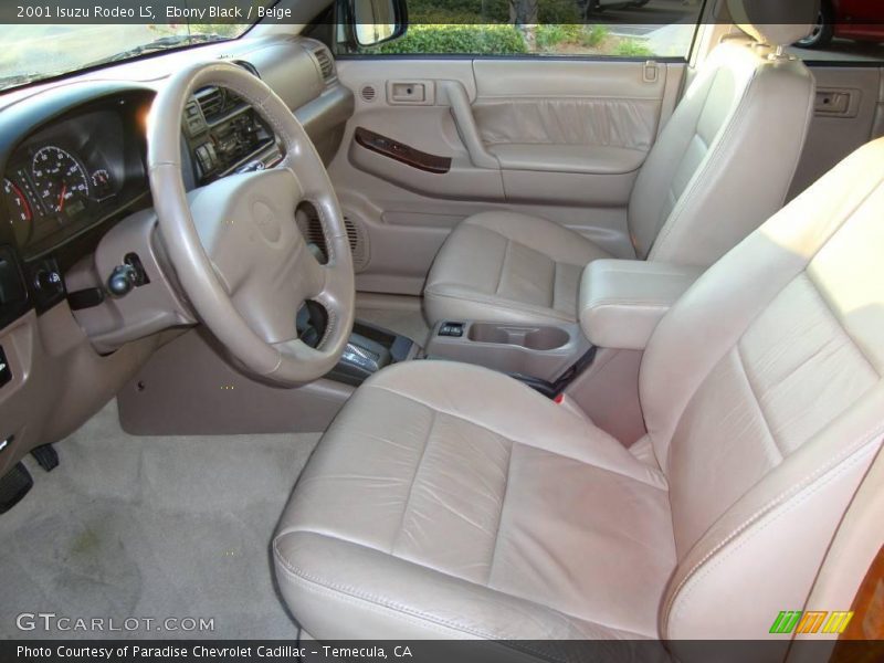 Ebony Black / Beige 2001 Isuzu Rodeo LS