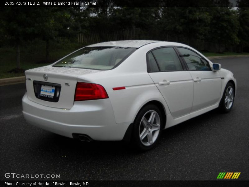 White Diamond Pearl / Camel 2005 Acura TL 3.2
