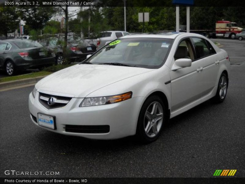 White Diamond Pearl / Camel 2005 Acura TL 3.2