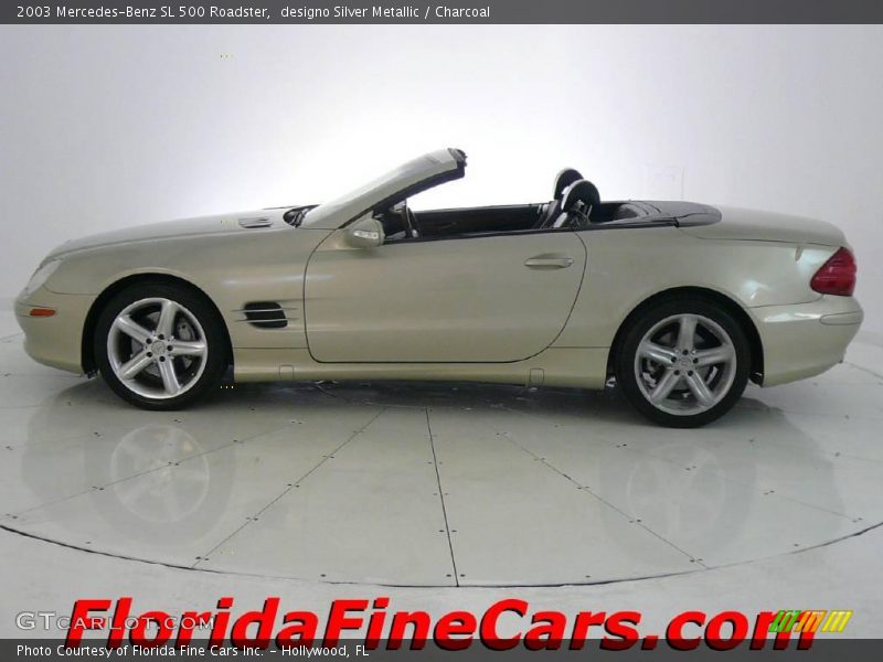 designo Silver Metallic / Charcoal 2003 Mercedes-Benz SL 500 Roadster