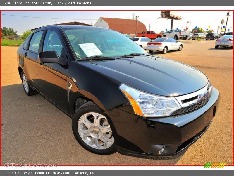 Black / Medium Stone 2008 Ford Focus SES Sedan
