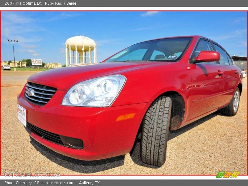 Ruby Red / Beige 2007 Kia Optima LX