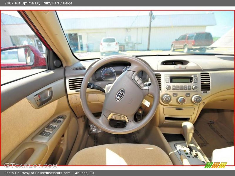 Ruby Red / Beige 2007 Kia Optima LX