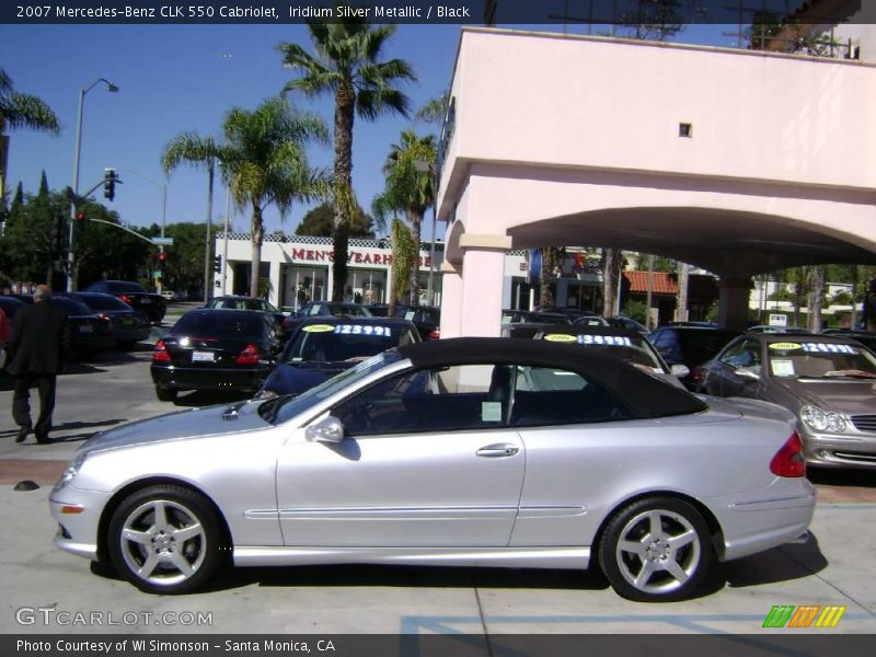 Iridium Silver Metallic / Black 2007 Mercedes-Benz CLK 550 Cabriolet