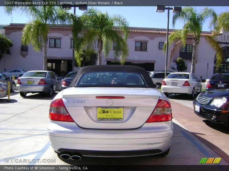 Iridium Silver Metallic / Black 2007 Mercedes-Benz CLK 550 Cabriolet