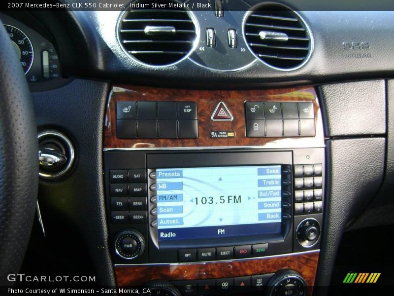 Iridium Silver Metallic / Black 2007 Mercedes-Benz CLK 550 Cabriolet