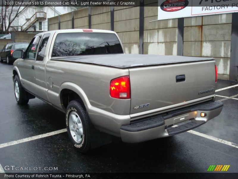 Light Pewter Metallic / Graphite 2003 Chevrolet S10 LS Extended Cab 4x4