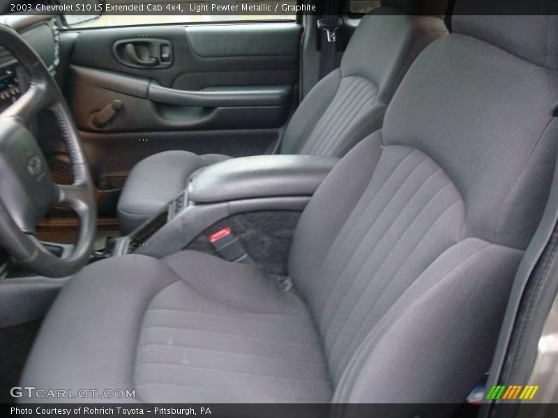 Light Pewter Metallic / Graphite 2003 Chevrolet S10 LS Extended Cab 4x4