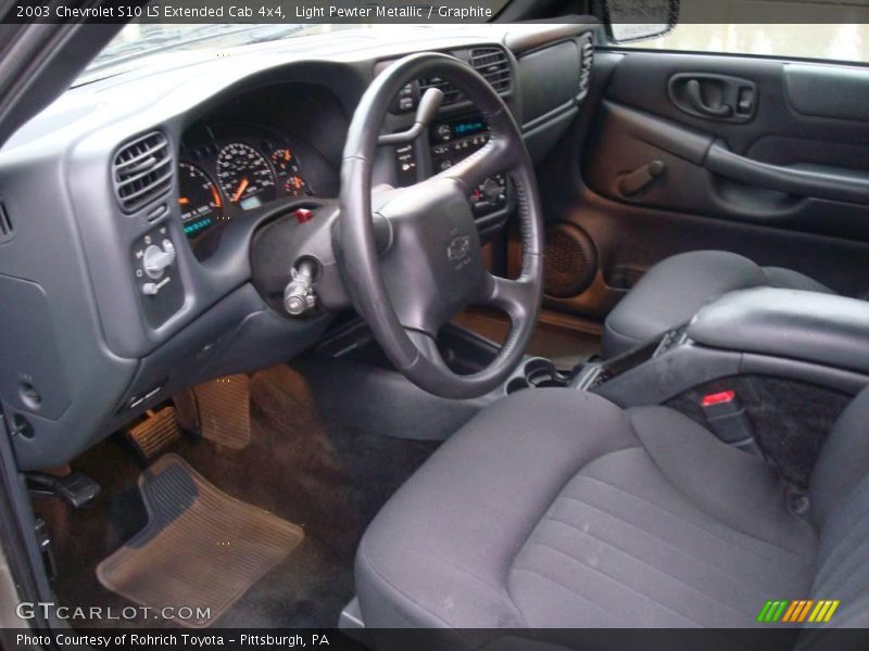 Light Pewter Metallic / Graphite 2003 Chevrolet S10 LS Extended Cab 4x4