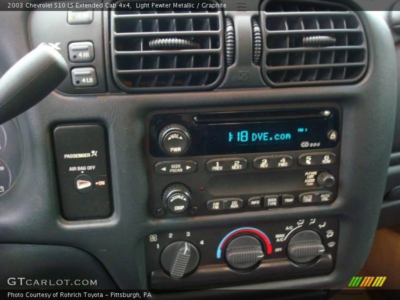 Light Pewter Metallic / Graphite 2003 Chevrolet S10 LS Extended Cab 4x4
