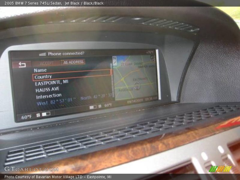 Jet Black / Black/Black 2005 BMW 7 Series 745Li Sedan