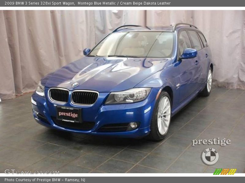 Montego Blue Metallic / Cream Beige Dakota Leather 2009 BMW 3 Series 328xi Sport Wagon