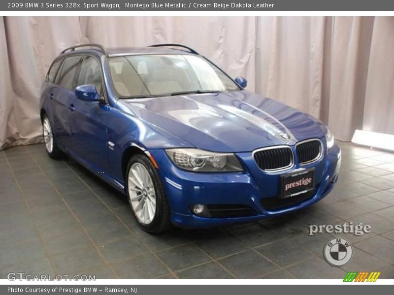 Montego Blue Metallic / Cream Beige Dakota Leather 2009 BMW 3 Series 328xi Sport Wagon