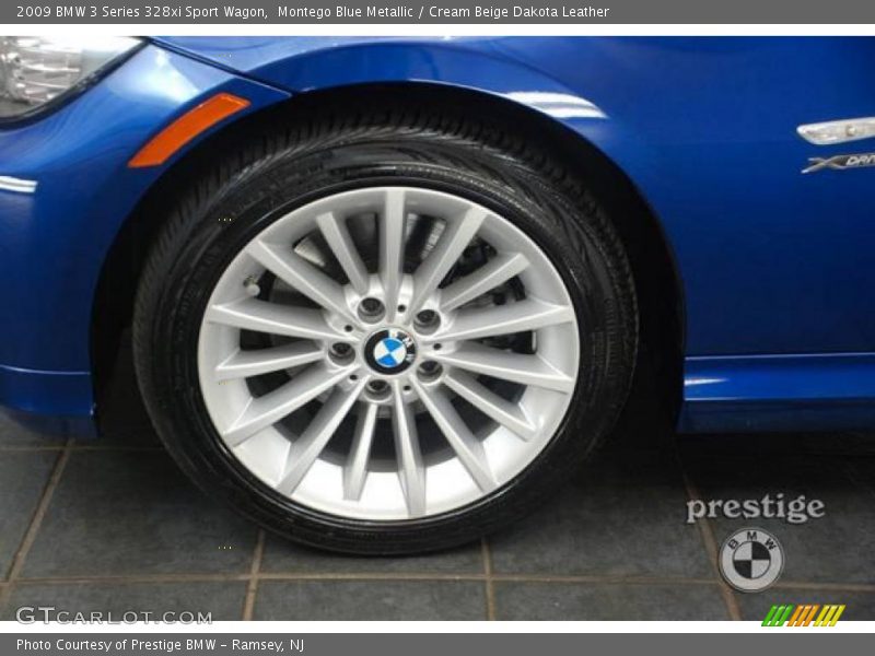 Montego Blue Metallic / Cream Beige Dakota Leather 2009 BMW 3 Series 328xi Sport Wagon