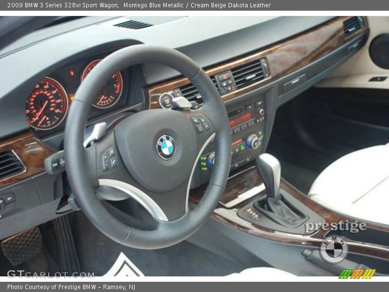 Montego Blue Metallic / Cream Beige Dakota Leather 2009 BMW 3 Series 328xi Sport Wagon