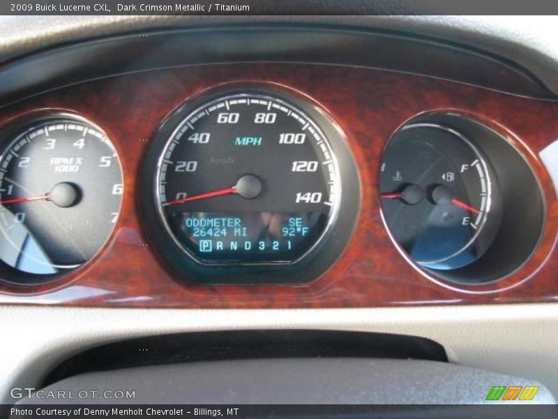 Dark Crimson Metallic / Titanium 2009 Buick Lucerne CXL