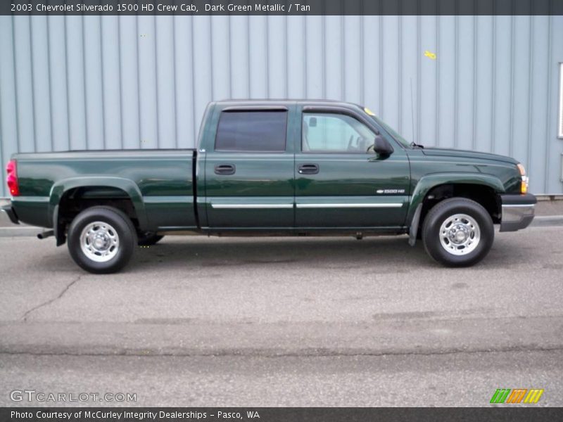 Dark Green Metallic / Tan 2003 Chevrolet Silverado 1500 HD Crew Cab