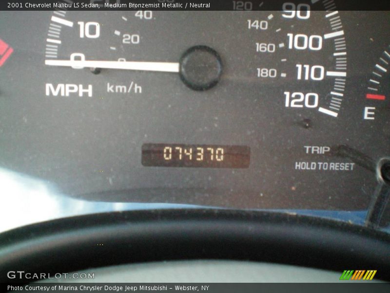 Medium Bronzemist Metallic / Neutral 2001 Chevrolet Malibu LS Sedan