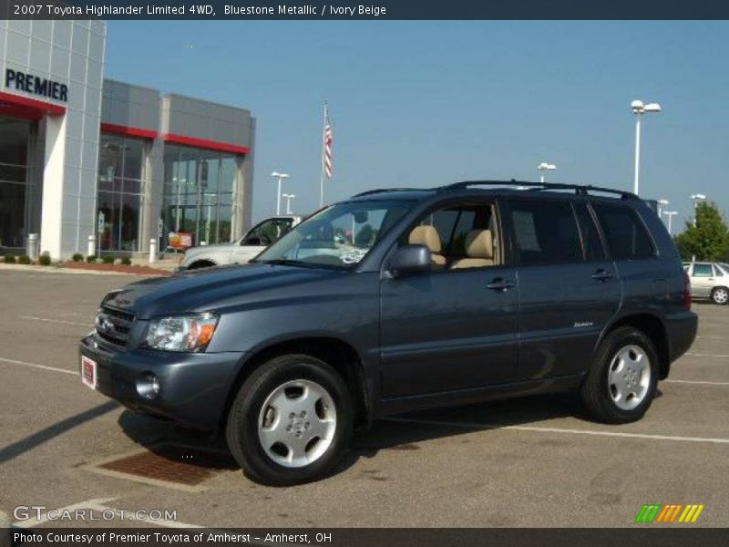 Bluestone Metallic / Ivory Beige 2007 Toyota Highlander Limited 4WD